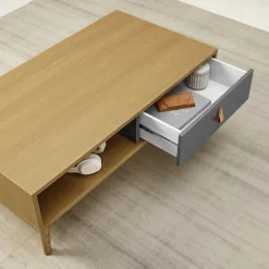 OTTO home Couchtisch »Avril« Kommode, FSC-zertifizierter Holzwerkstoff, lackiert,Eichen-Melamin, FSC-zertifiziertes Eschenholz, Breite 110 cm