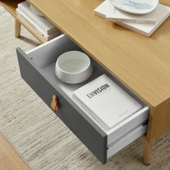 OTTO home Couchtisch »Avril« Kommode, FSC-zertifizierter Holzwerkstoff, lackiert,Eichen-Melamin, FSC-zertifiziertes Eschenholz, Breite 110 cm