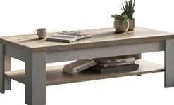 OTTO home Couchtisch »Country 110 x 68 cm, Wohnzimmertisch mit Ablageboden,« Sofatisch, zweifarbig, rechteckig, Tischplattenstärke 38 mm
