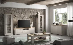 OTTO home Couchtisch »Country 110 x 68 cm, Wohnzimmertisch mit Ablageboden,« Sofatisch, zweifarbig, rechteckig, Tischplattenstärke 38 mm