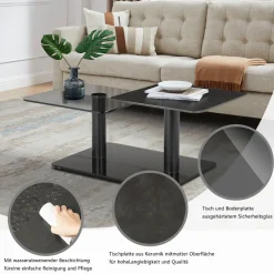 OTTO home Couchtisch »Craco« mit verschiebbarer Ablagefläche im puristischen Design