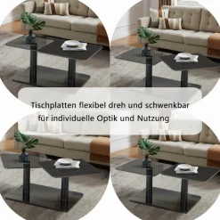 OTTO home Couchtisch »Craco« mit verschiebbarer Ablagefläche im puristischen Design