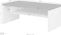 OTTO home Couchtisch »Cross, Breite 120 cm, moderner Sofatisch für Wohnzimmer« Tisch mit offenem Fachboden