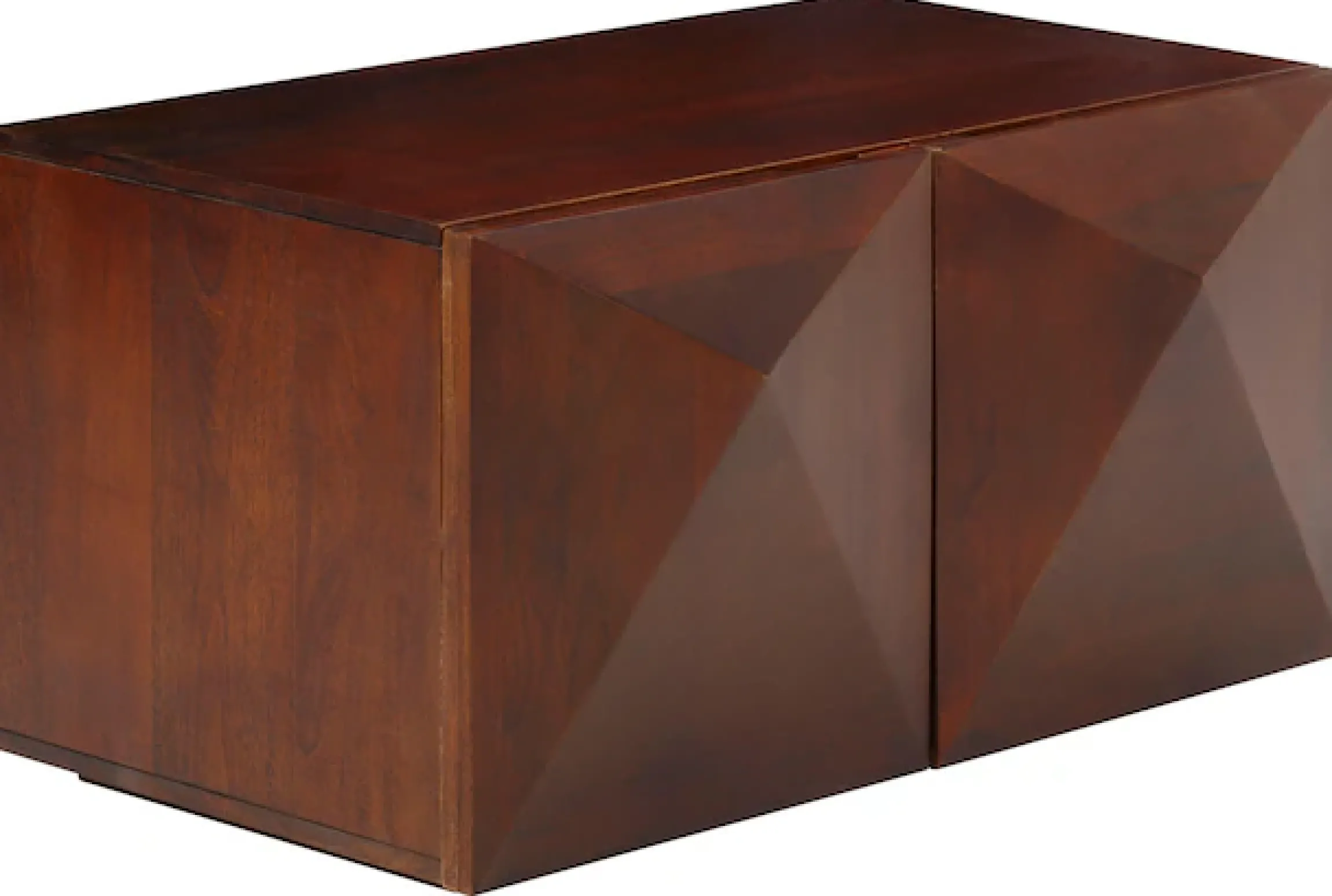 OTTO home Couchtisch »Diamond« aus massivem Mangoholz mit 3D-Optik auf den Außenseiten, Breite 90 cm
