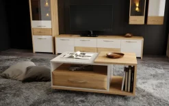 OTTO home Couchtisch »Gala« (H/B/T): 47/116/70cm,Tischplatte in Beigeton UV-lackiert kratzfest, hochglänzend