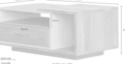 OTTO home Couchtisch »Gala« (H/B/T): 47/116/70cm,Tischplatte in Beigeton UV-lackiert kratzfest, hochglänzend