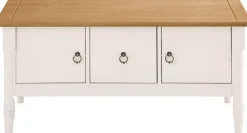 OTTO home Couchtisch »Indra« aus massiver Kiefer, FSC®, mit Stauraum, dezentes Ornament