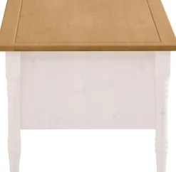 OTTO home Couchtisch »Indra« aus massiver Kiefer, FSC®, mit Stauraum, dezentes Ornament