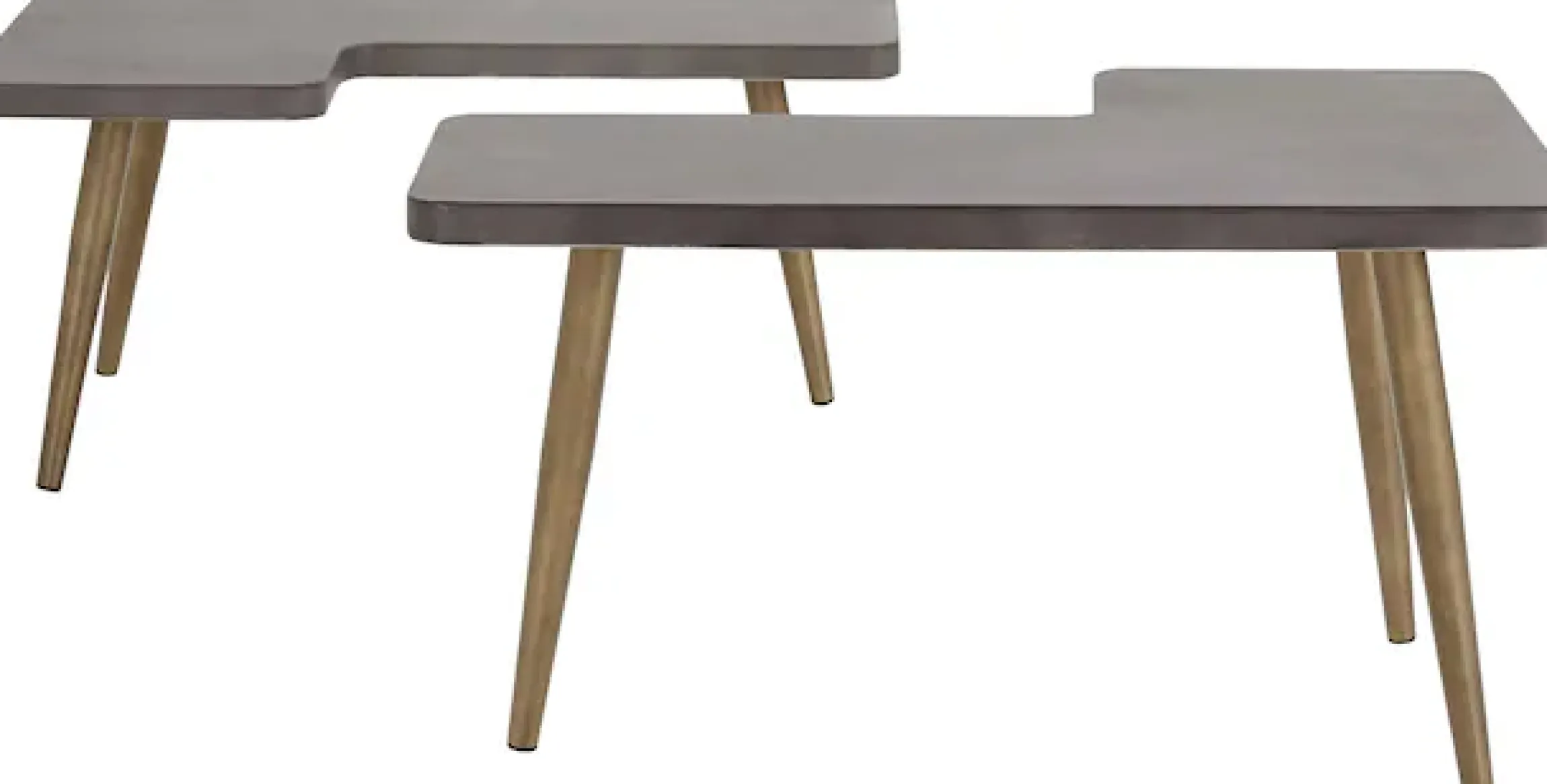 OTTO home Couchtisch »Loupe« Tischplatte aus Beton, Tischbeine aus Messing, Breite 137 cm