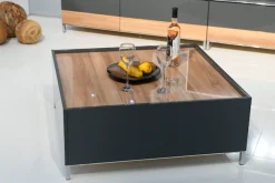 OTTO home Couchtisch »Onyx« (B/H/T): 89,4/36,6/89,4cm,hochwertig UV lackiert, mit Stauraum