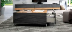 OTTO home Couchtisch »Onyx« (B/H/T): 89,4/36,6/89,4cm,hochwertig UV lackiert, mit Stauraum