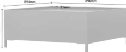OTTO home Couchtisch »Onyx« (B/H/T): 89,4/36,6/89,4cm,hochwertig UV lackiert, mit Stauraum