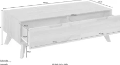 OTTO home Couchtisch »Pandrup« mit 2 Schubkasten, in verschiedenen Farben erhältlich, Höhe 37 cm