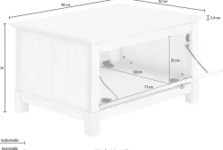 OTTO home Couchtisch »Rauna« Breite 90 cm, FSC®-zertifiziertes Massivholz