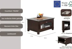 OTTO home Couchtisch »Rauna« Breite 90 cm, FSC®-zertifiziertes Massivholz