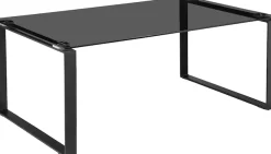 OTTO home Couchtisch »Simsbury« Tischplatte aus gehärtetem Glas 0,8 cm, Gestell aus Metall, Höhe 45 cm