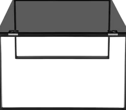OTTO home Couchtisch »Simsbury« Tischplatte aus gehärtetem Glas 0,8 cm, Gestell aus Metall, Höhe 45 cm