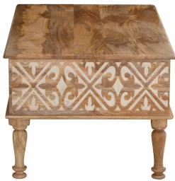OTTO home Couchtisch »Spring« aus massivem Mangoholz mit detailreichen Schnitzereien, Breite 120 cm