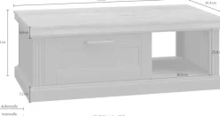 OTTO home Couchtisch »Tara« (H/B/T): 40/110/61cm,mit Soft-Close-Funktion, mit Rollen und Stauraum