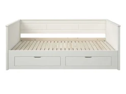 OTTO home Daybed »Leorben, 2 Schlafplätze, Jugendbett, Landhausstil, Massivholz« B/H/T ca. Liegefläche von 90cm auf 180cm ausziehbar 100x82x210cm,ausziehbar, 2 Schubladen, inkl. Lattenroste, viel Stauraum, Made in EU