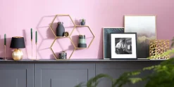 OTTO home Deko-Wandregal »Lenia, 3 Ablageflächen aus Glas in einer besonderen Form kombiniert« für elegantes und modernes Wohnen, aus Metall, in 3 Farben