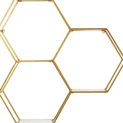 OTTO home Deko-Wandregal »Lenia, 3 Ablageflächen aus Glas in einer besonderen Form kombiniert« für elegantes und modernes Wohnen, aus Metall, in 3 Farben