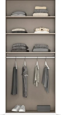 OTTO home Drehtürenschrank »AGORDO« in zwei Griff-Farben, Breiten 91-405 cm, Dekor- oder Hochglanzfront, in 8 Breiten & 2 Höhen, MADE IN GERMANY