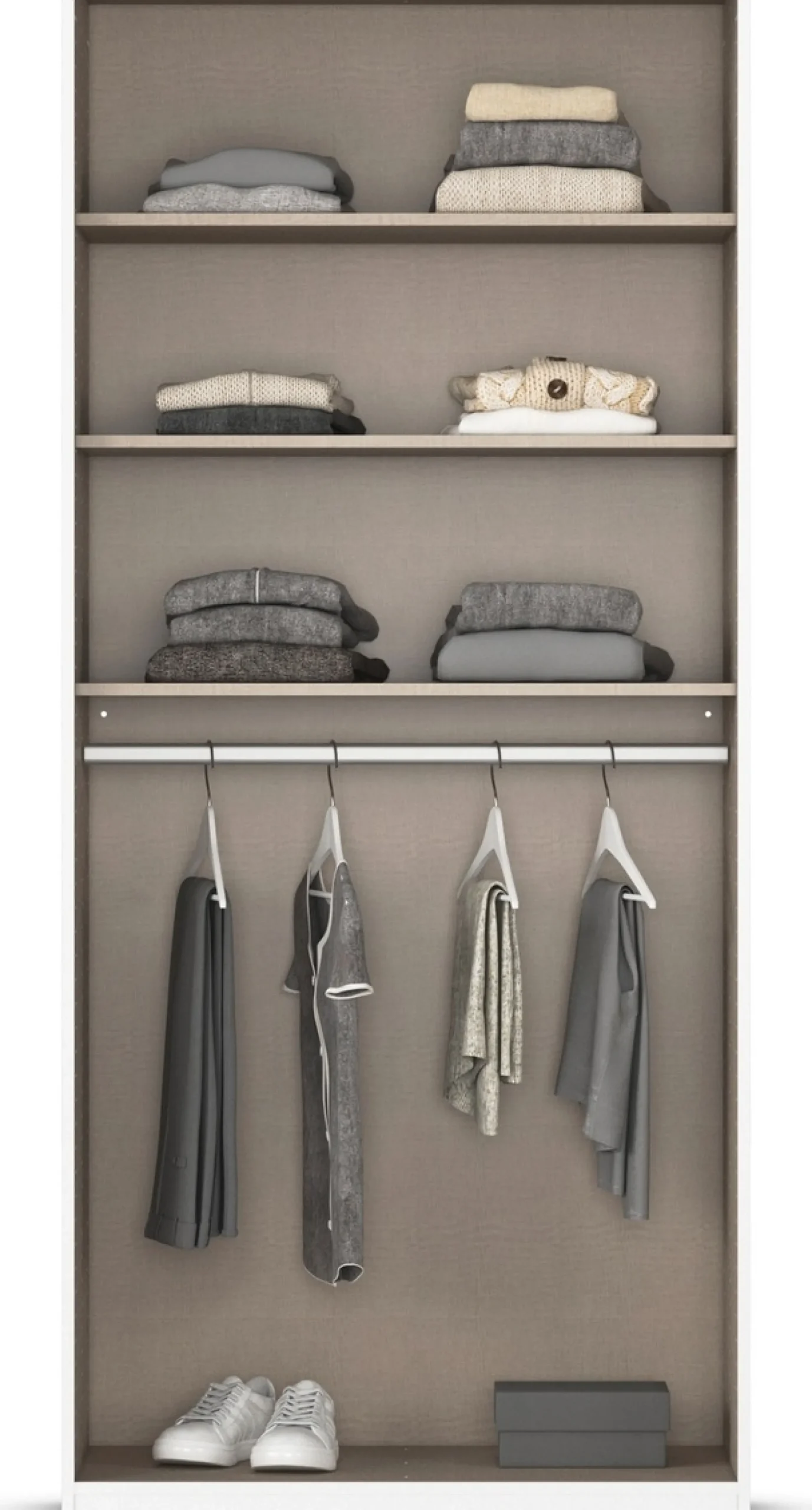 OTTO home Drehtürenschrank »AGORDO« in zwei Griff-Farben, Breiten 91-405 cm, Dekor- oder Hochglanzfront, in 8 Breiten & 2 Höhen, MADE IN GERMANY