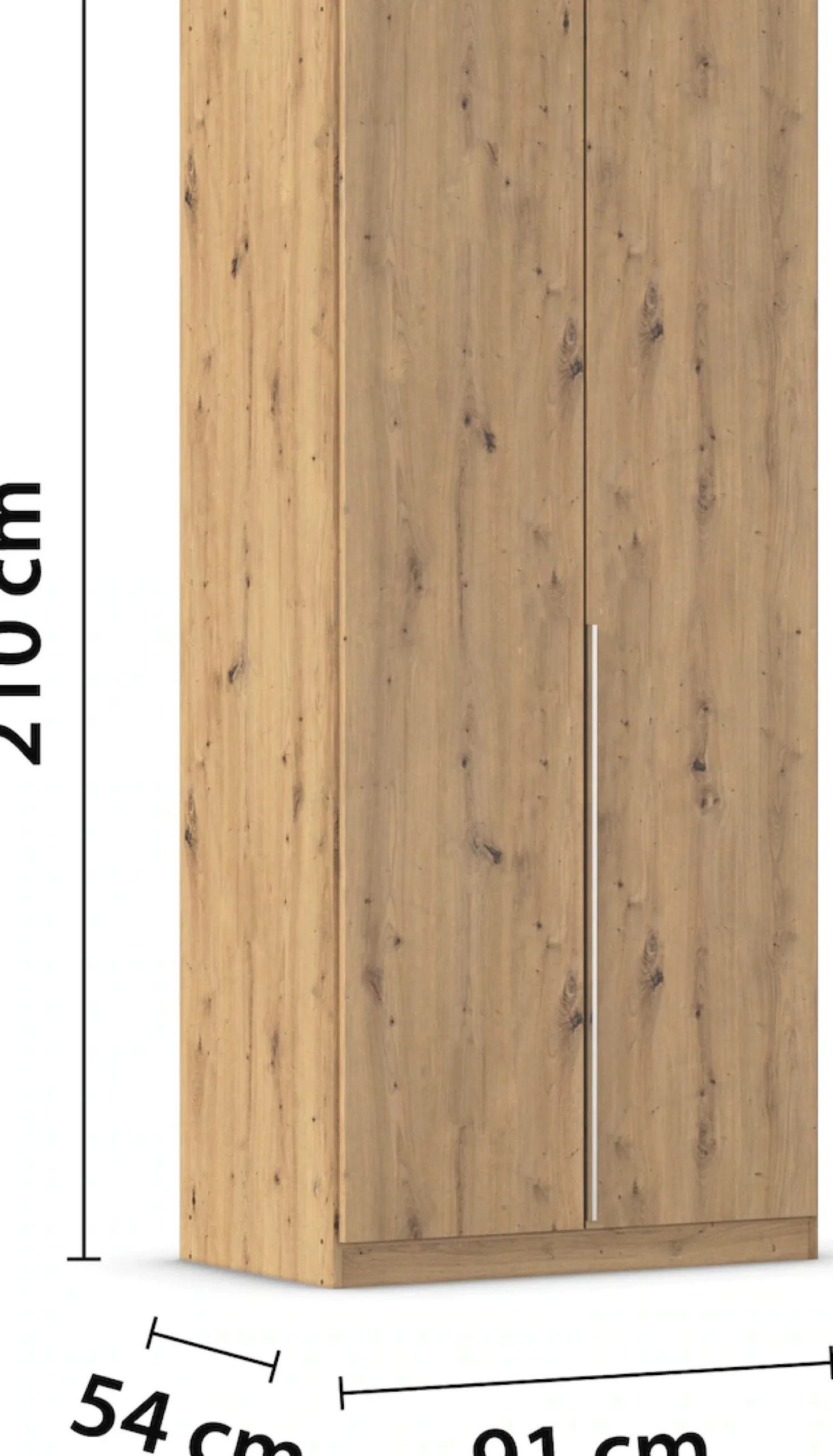 OTTO home Drehtürenschrank »AGORDO« in zwei Griff-Farben, Breiten 91-405 cm, Dekor- oder Hochglanzfront, in 8 Breiten & 2 Höhen, MADE IN GERMANY