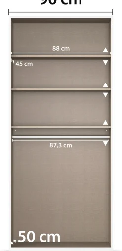 OTTO home Drehtürenschrank »AGORDO« in zwei Griff-Farben, Breiten 91-405 cm, Dekor- oder Hochglanzfront, in 8 Breiten & 2 Höhen, MADE IN GERMANY