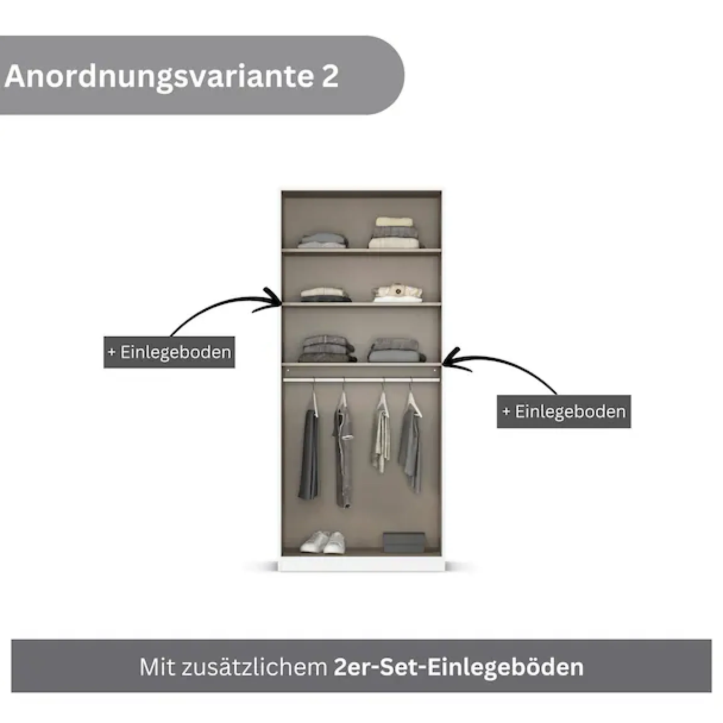 OTTO home Drehtürenschrank »AGORDO« in zwei Griff-Farben, Breiten 91-405 cm, Dekor- oder Hochglanzfront, in 8 Breiten & 2 Höhen, MADE IN GERMANY