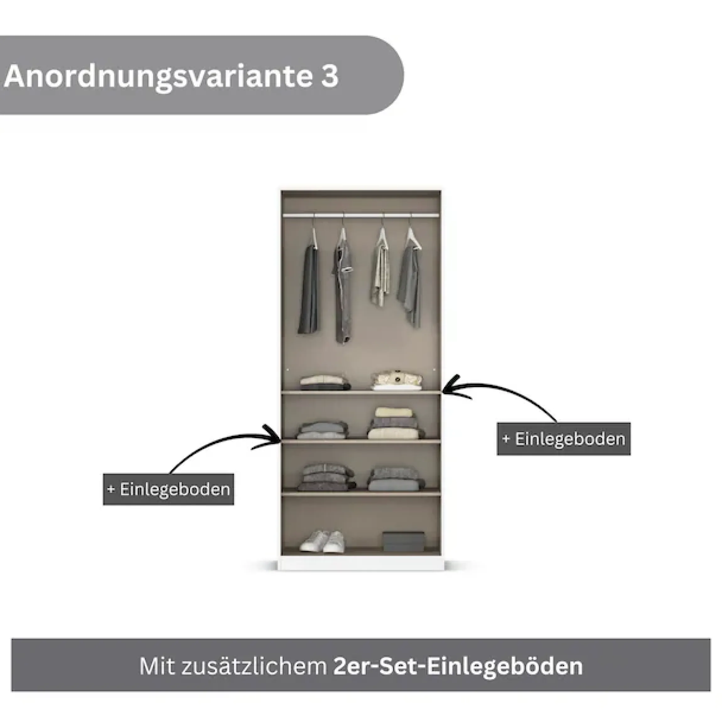 OTTO home Drehtürenschrank »AGORDO« in zwei Griff-Farben, Breiten 91-405 cm, Dekor- oder Hochglanzfront, in 8 Breiten & 2 Höhen, MADE IN GERMANY