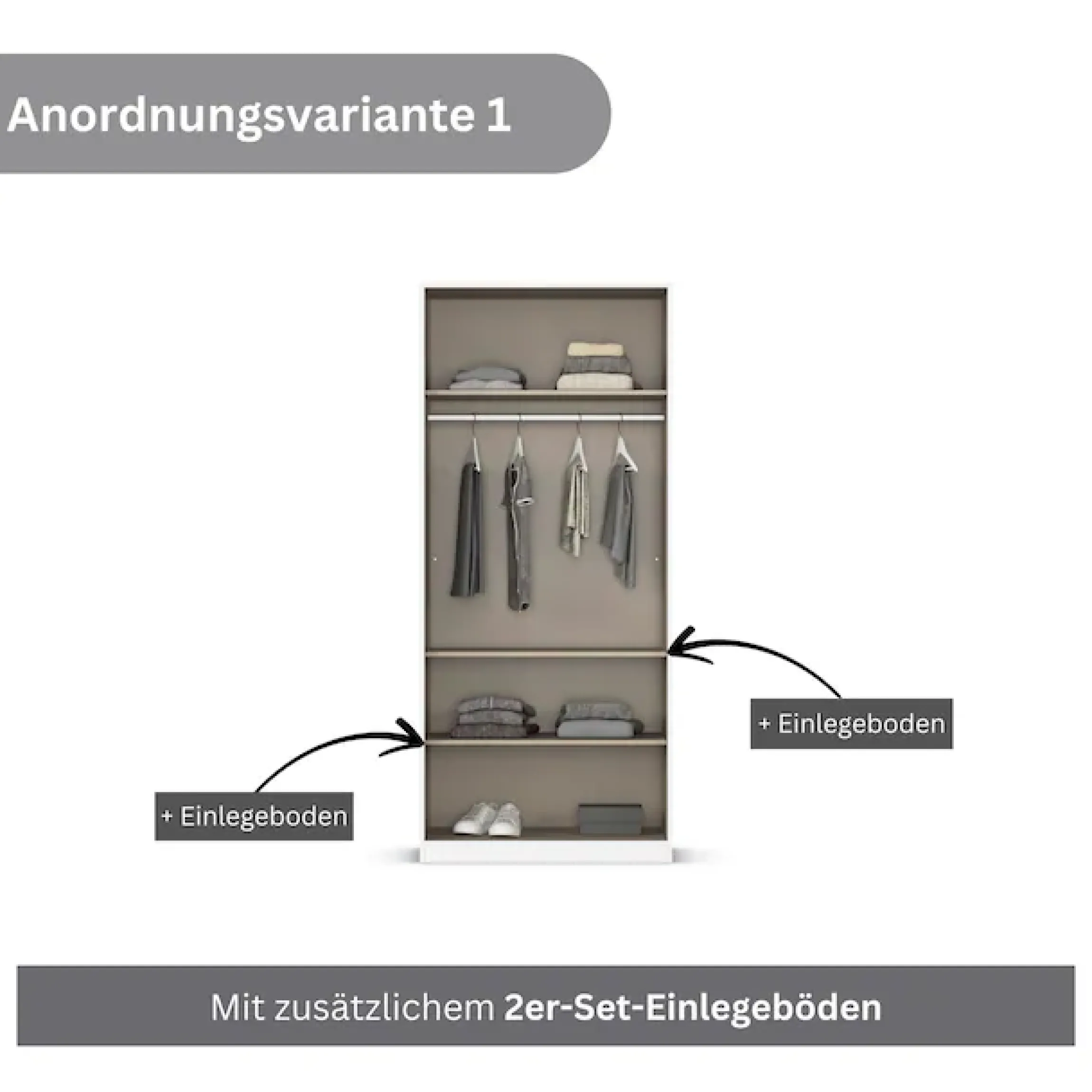 OTTO home Drehtürenschrank »AGORDO« in zwei Griff-Farben, Breiten 91-405 cm, Dekor- oder Hochglanzfront, in 8 Breiten & 2 Höhen, MADE IN GERMANY