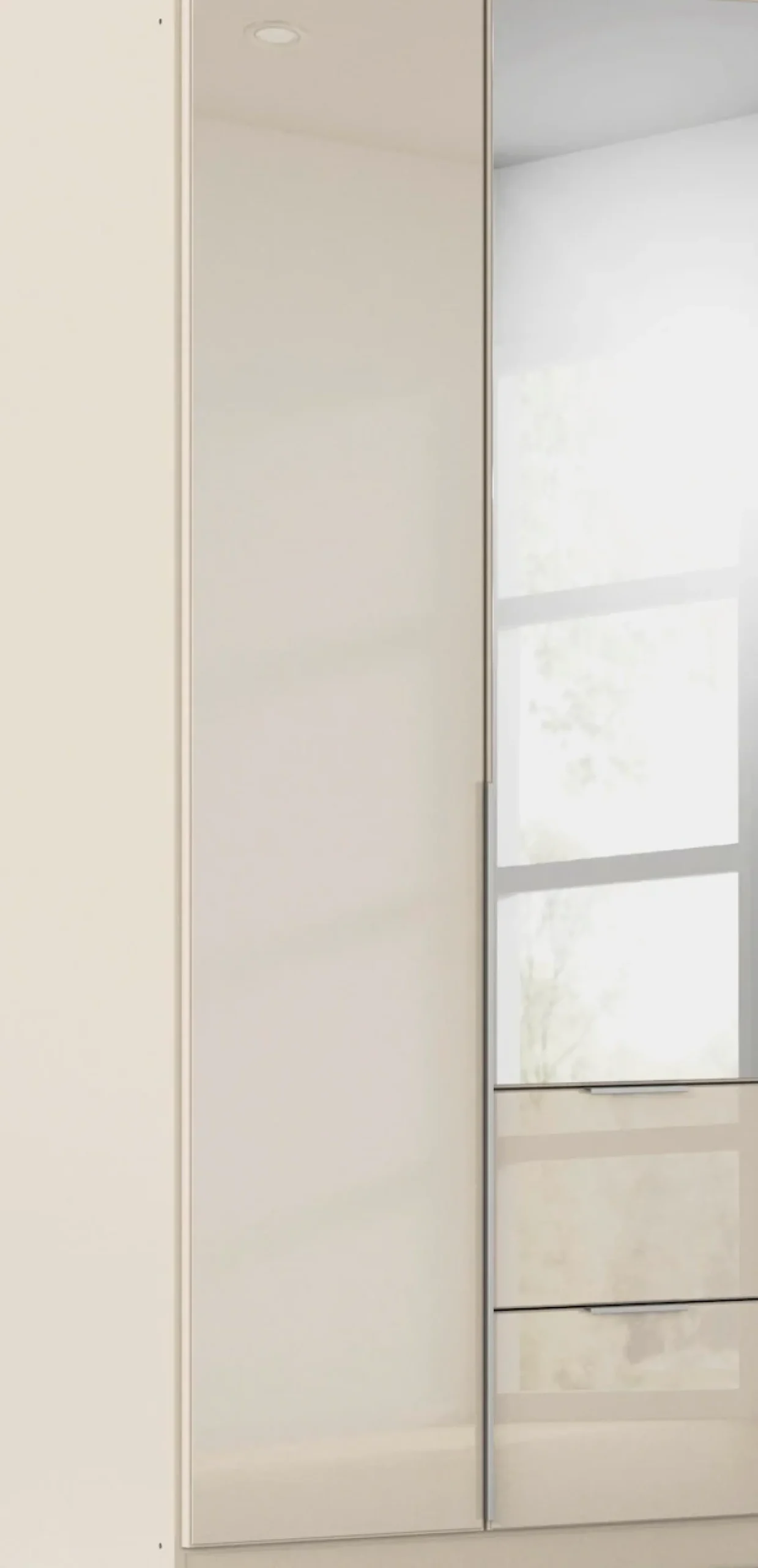 OTTO home Drehtürenschrank »Kleiderschrank Kleiderschränke Schrank Garderobe AGORDO mit Glasfront« in zwei Griff-Farben, Breiten 91-360 cm,mit Außenschubkästen, in 7 Breiten und 2 Höhen MADE IN GERMANY