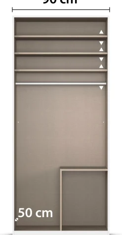 OTTO home Drehtürenschrank »Kleiderschrank Kleiderschränke Schrank Garderobe AGORDO mit Glasfront« in zwei Griff-Farben, Breiten 91-360 cm,mit Außenschubkästen, in 7 Breiten und 2 Höhen MADE IN GERMANY
