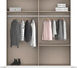 OTTO home Drehtürenschrank »Kleiderschrank Schrank Garderobe Wäscheschrank CHALLENGER« Breiten 181/226 cm, Höhen 197/210 cm,Metallgriffe in Graumetallic und geräumige Schubladen MADE IN GERMANY