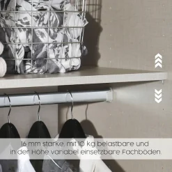 OTTO home Drehtürenschrank »Kleiderschrank Schrank Garderobe Wäscheschrank CHALLENGER« Breiten 181/226 cm, Höhen 197/210 cm,Metallgriffe in Graumetallic und geräumige Schubladen MADE IN GERMANY