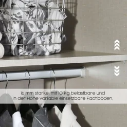 OTTO home Drehtürenschrank »Kleiderschrank Schrank Garderobe AGORDO mit Dekor- oder Hochglanzfront« in zwei Griff-Farben, Breiten 91-405 cm,durchdachte Innenausstattung, in 8 Breiten und 2 Höhen MADE IN GERMANY