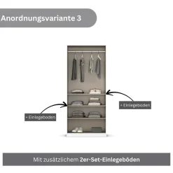 OTTO home Drehtürenschrank »Kleiderschrank Schrank Garderobe AGORDO mit Dekor- oder Hochglanzfront« in zwei Griff-Farben, Breiten 91-405 cm,durchdachte Innenausstattung, in 8 Breiten und 2 Höhen MADE IN GERMANY