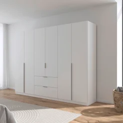 OTTO home Drehtürenschrank »Kleiderschrank Schrank Garderobe AGORDO mit Dekor- oder Hochglanzfront« in zwei Griff-Farben, Breite 271 cm,mit Außenschubkästen, Serie in 7 Breiten und 2 Höhen MADE IN GERMANY