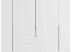 OTTO home Drehtürenschrank »Kleiderschrank Schrank Garderobe AGORDO mit Dekor- oder Hochglanzfront« in zwei Griff-Farben, Breite 271 cm,mit Außenschubkästen, Serie in 7 Breiten und 2 Höhen MADE IN GERMANY