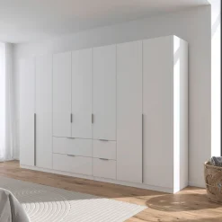 OTTO home Drehtürenschrank »Kleiderschrank Schrank Garderobe AGORDO mit Dekor- oder Hochglanzfront« in zwei Griff-Farben, Breite 315 cm,mit Außenschubkästen, Serie in 7 Breiten und 2 Höhen MADE IN GERMANY