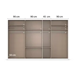 OTTO home Drehtürenschrank »Kleiderschrank Schrank Garderobe AGORDO mit Dekor- oder Hochglanzfront« in zwei Griff-Farben, Breite 315 cm,mit Außenschubkästen, Serie in 7 Breiten und 2 Höhen MADE IN GERMANY