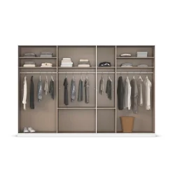 OTTO home Drehtürenschrank »Kleiderschrank Schrank Garderobe AGORDO mit Dekor- oder Hochglanzfront« in zwei Griff-Farben, Breite 315 cm,mit Außenschubkästen, Serie in 7 Breiten und 2 Höhen MADE IN GERMANY