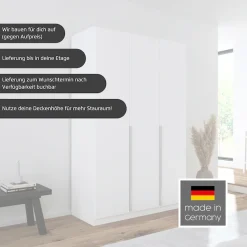 OTTO home Drehtürenschrank »Kleiderschrank Kleiderschränke Schrank Garderobe AGORDO mit Glasfront« in zwei Griff-Farben, Breiten 91-405 cm,durchdachte Innenausstattung, in 8 Breiten und 2 Höhen MADE IN GERMANY