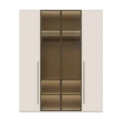 OTTO home Drehtürenschrank »Opera Parsol-Glastüren, LED-Innenbeleuchtung, mit und ohne Kranz« Glastüren, UV-Lack, LED-Innenbeleuchtung, Soft-Close-Funktion