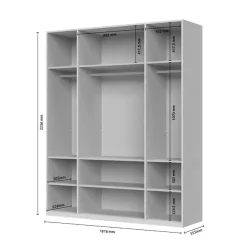 OTTO home Drehtürenschrank »Opera Parsol-Glastüren, LED-Innenbeleuchtung, mit und ohne Kranz« Glastüren, UV-Lack, LED-Innenbeleuchtung, Soft-Close-Funktion