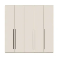 OTTO home Drehtürenschrank »Opera mit oder ohne Kranz inkl. LED-Bel. ,B 227,272,317 oder 362 cm« Schrank, UV lackiert, Soft Close Funktion, Höhenverstellbare Füße