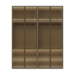 OTTO home Drehtürenschrank »Opera Parsol-Glastüren, LED-Glasbodenbeleuchtung, mit und ohne Kranz« Glastüren, UV-Lack, LED-Innenbeleuchtung, Soft-Close-Funktion