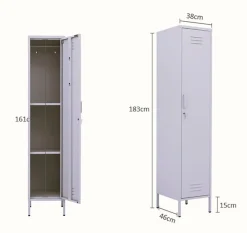 OTTO home Drehtürenschrank »Siena Kleiderschrank Schrank Metallschrank Mehrzweckschrank Spind« in 4 Farben aus Metall Stahlschrank,in der Höhe verstellbar, abschließbar Bestseller Otto´s Choice